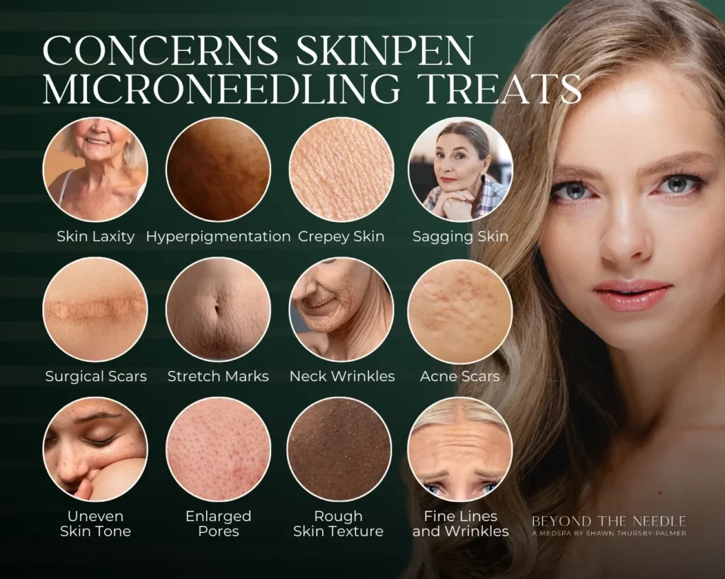 List of concerns SkinPen Microneedling treats